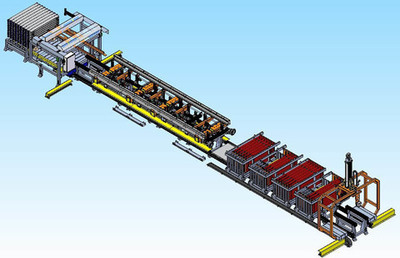 Máquina para el montaje de pasillo plano